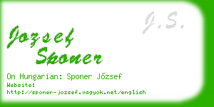 jozsef sponer business card
